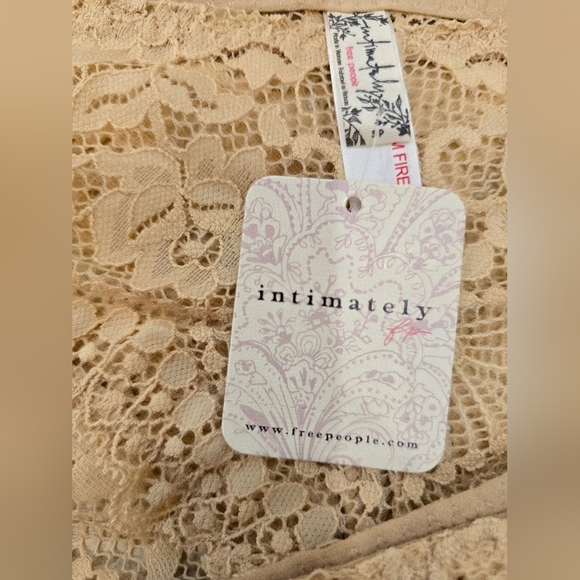 Free People Intimately Lace Panties Beige Tan Nude Set Of 2 Size S - Picture 3 of 5